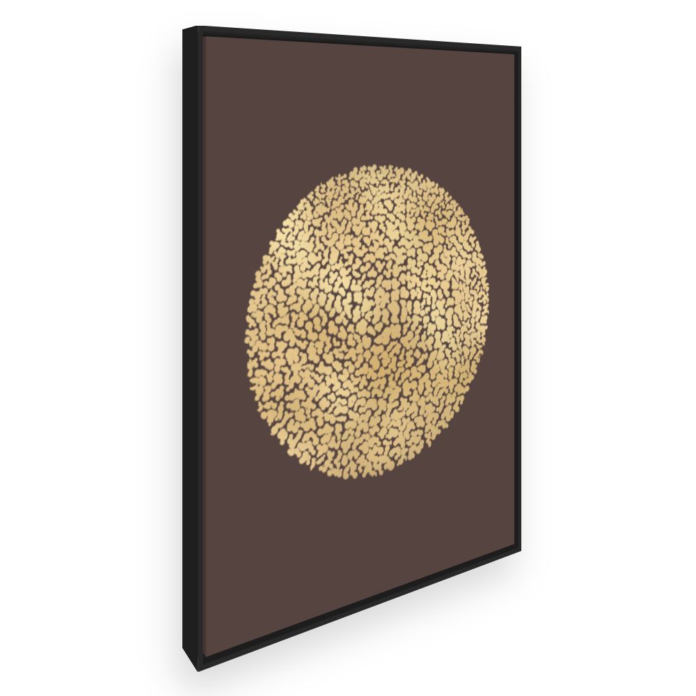 Toile Sphère dorée éclatante