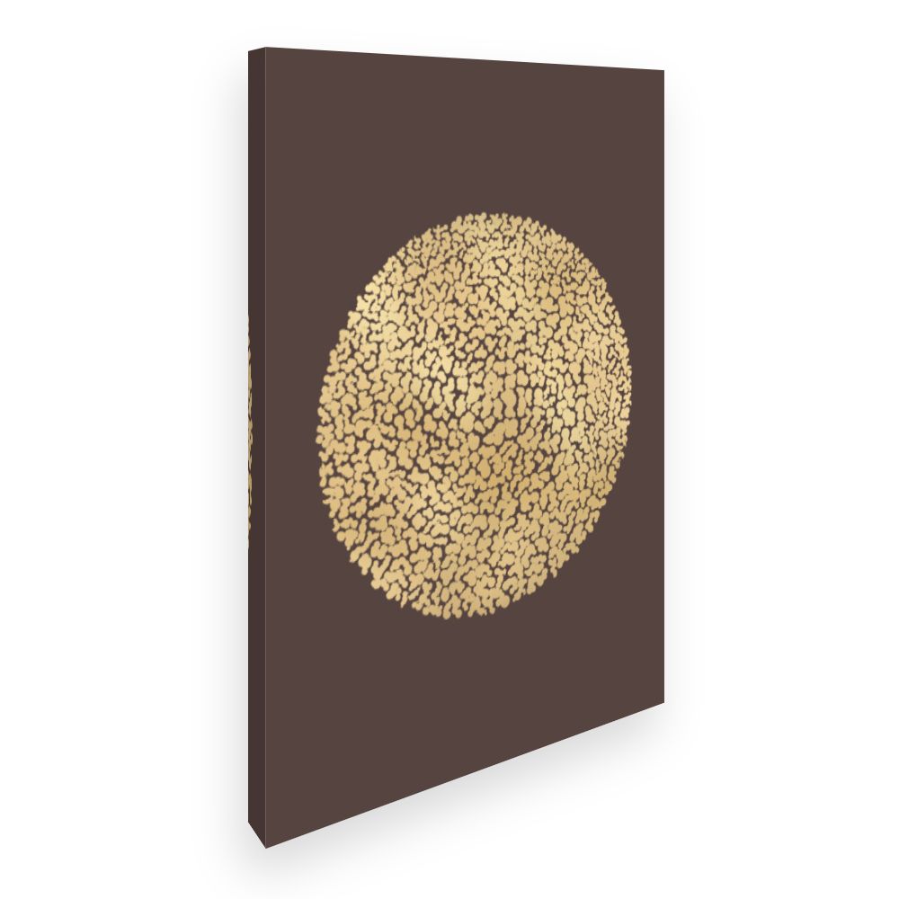 Toile Sphère dorée éclatante