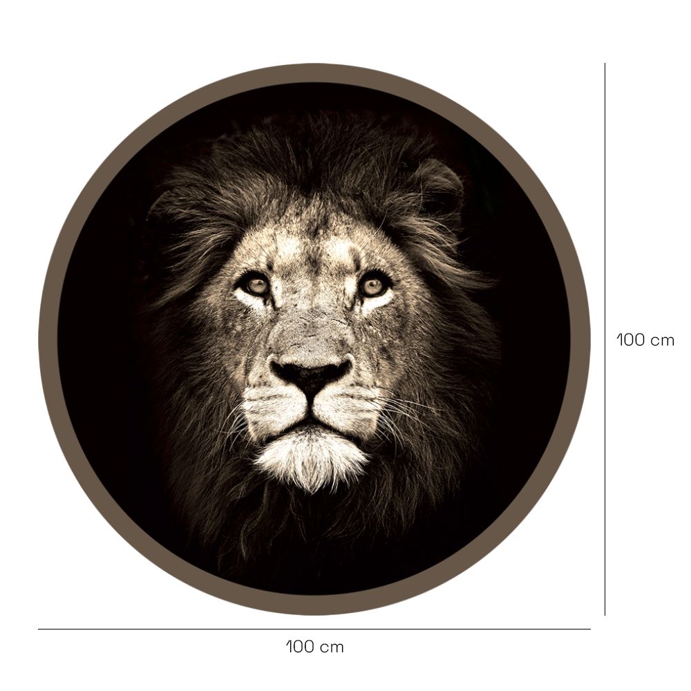 Papier peint rond "Portrait majestueux"