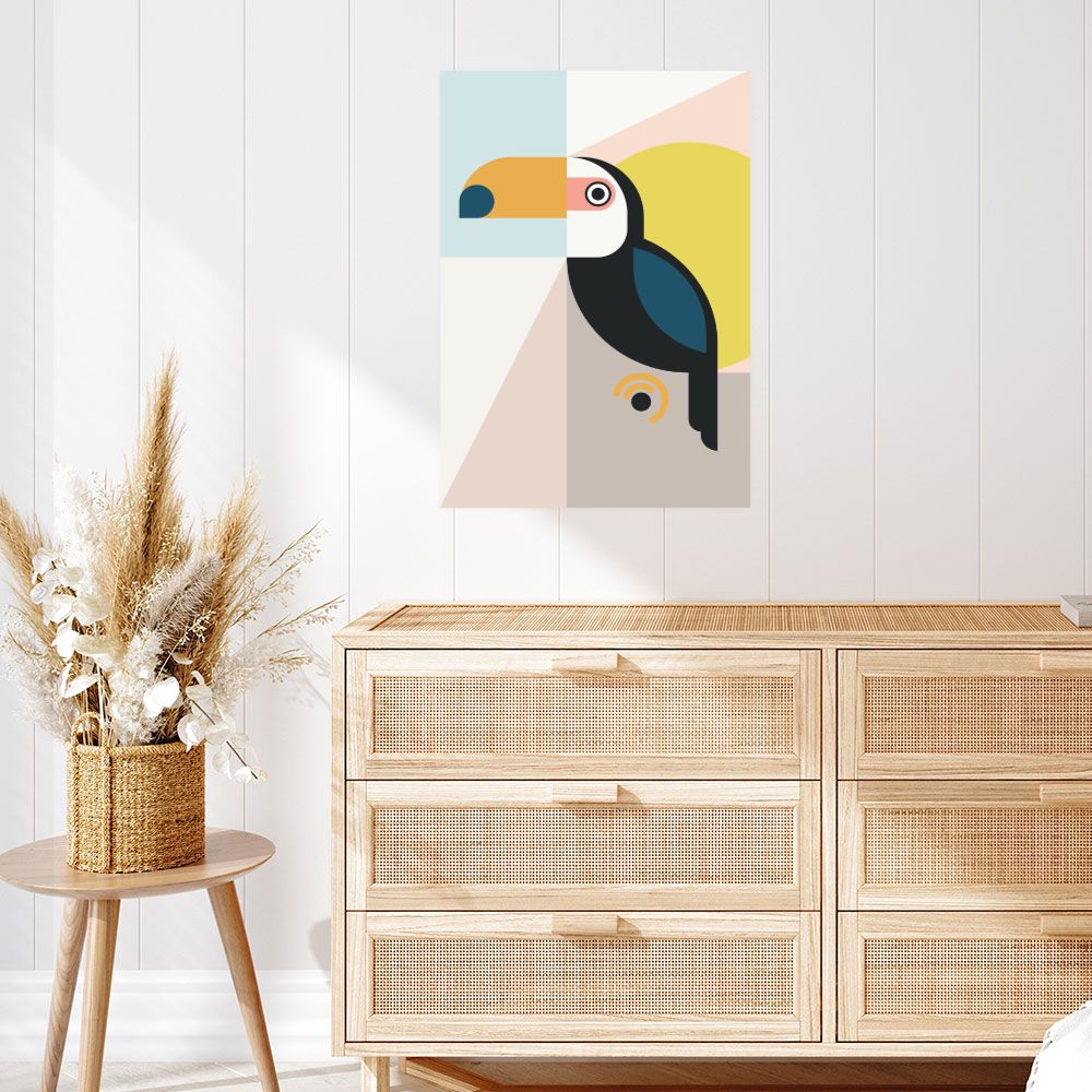 Affiche Toucan géométrique