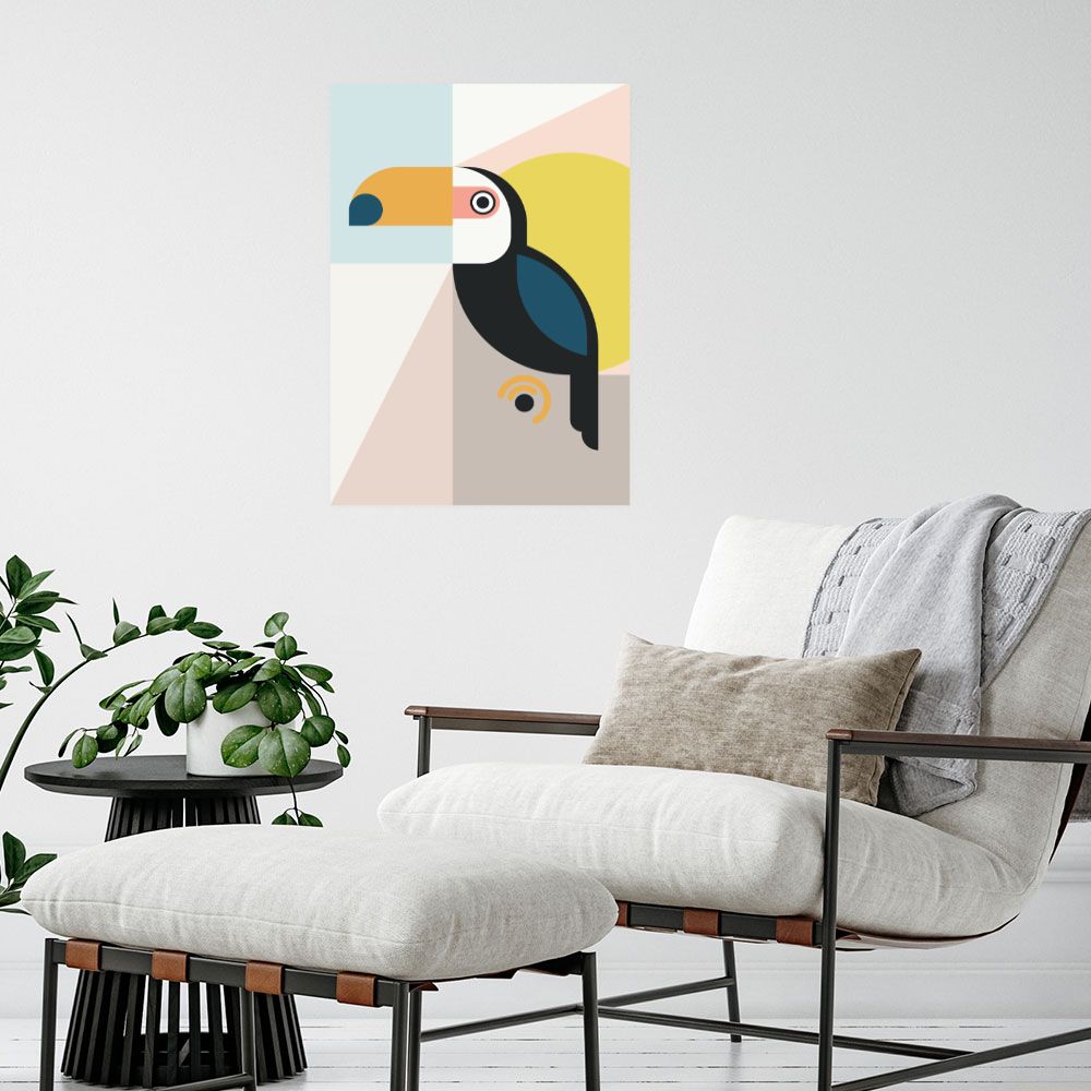 Affiche Toucan géométrique