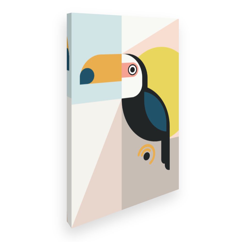 Toile Toucan abstrait