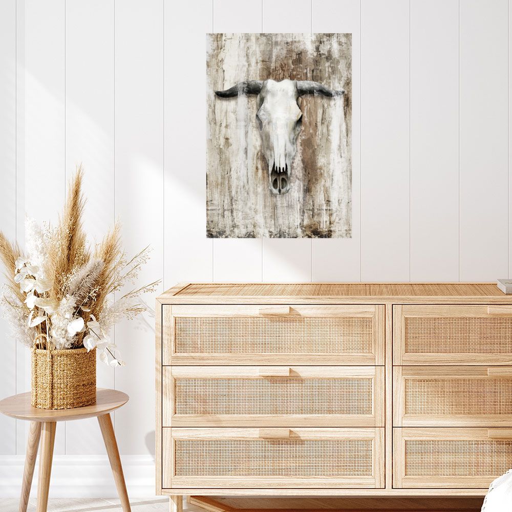 Affiche Crâne rustique