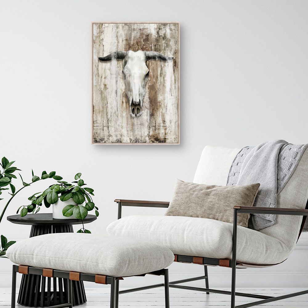 Tableau Crâne rustique