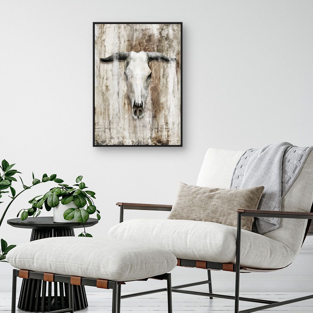 Tableau Crâne rustique