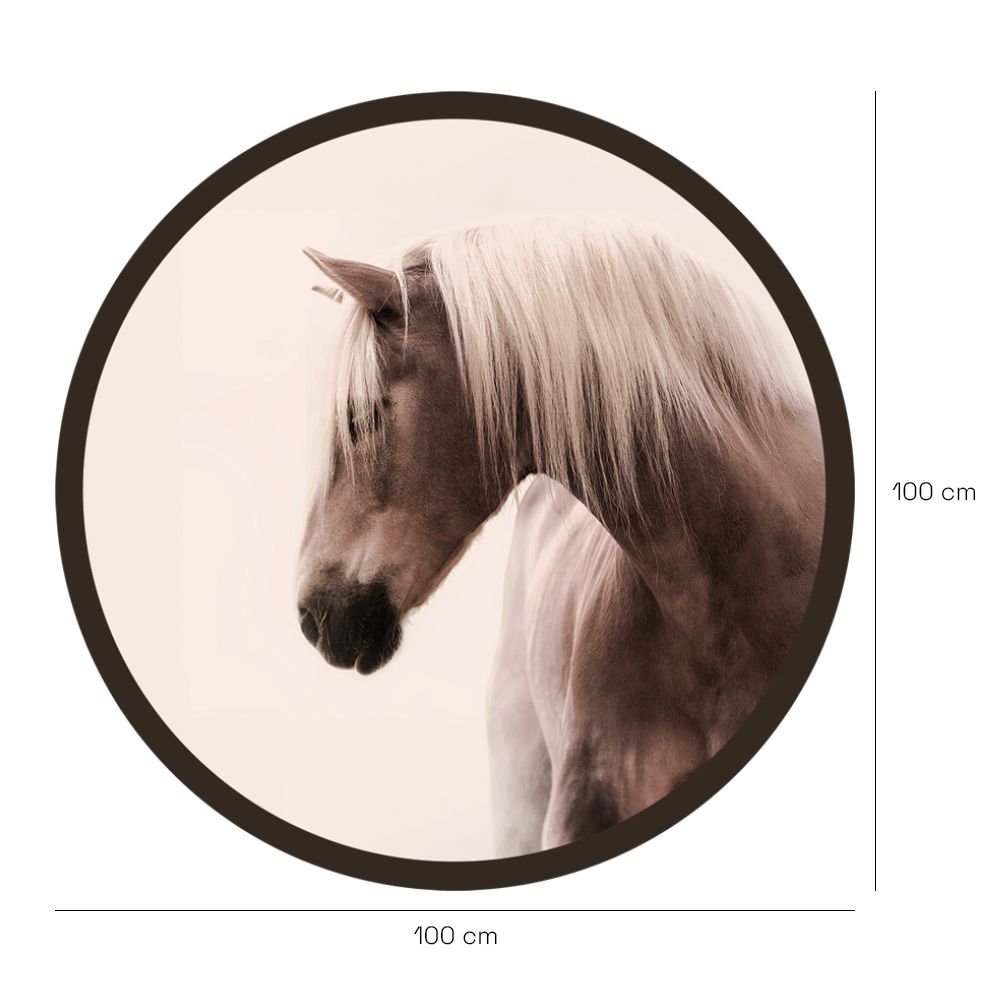 Papier peint rond "Cheval élégant portrait"