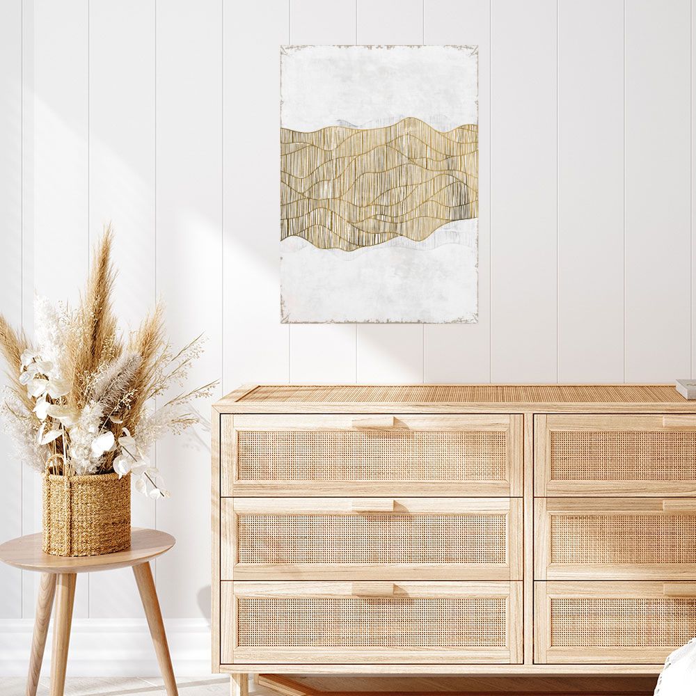 Affiche Ondes dorées élégantes