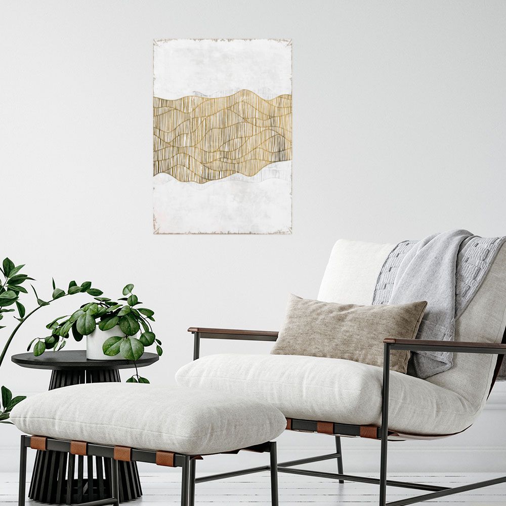 Affiche Ondes dorées élégantes