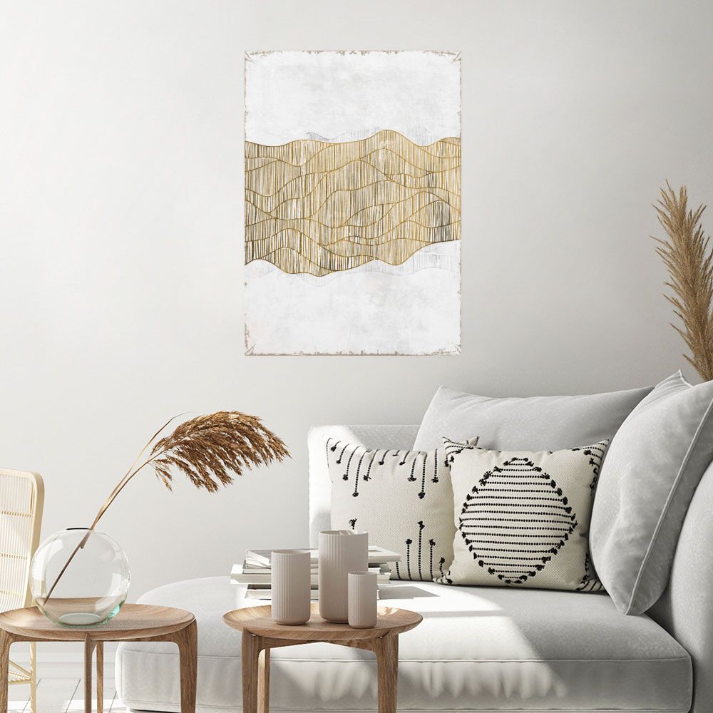 Affiche Ondes dorées élégantes