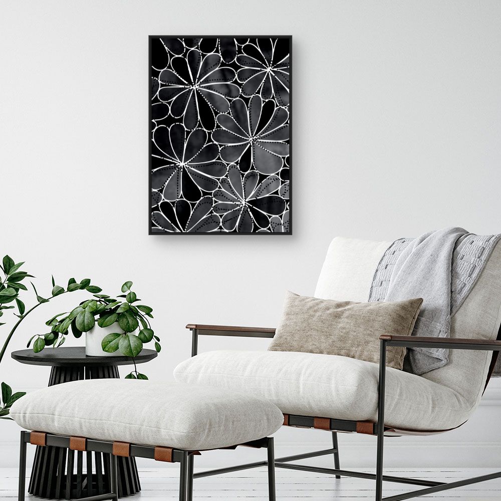 Tableau Fleurs abstraites