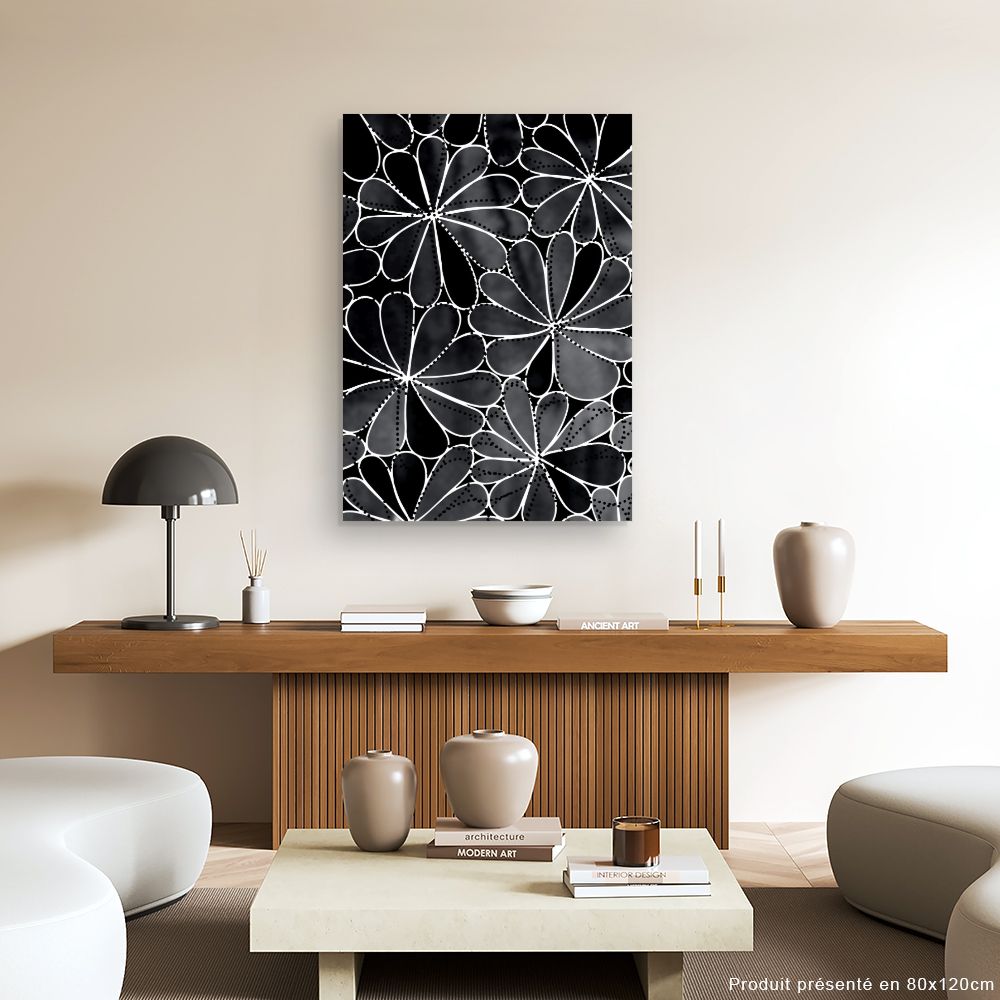 Tableau Fleurs abstraites