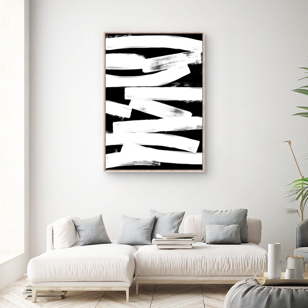 Tableau Lignes abstraites contrastées