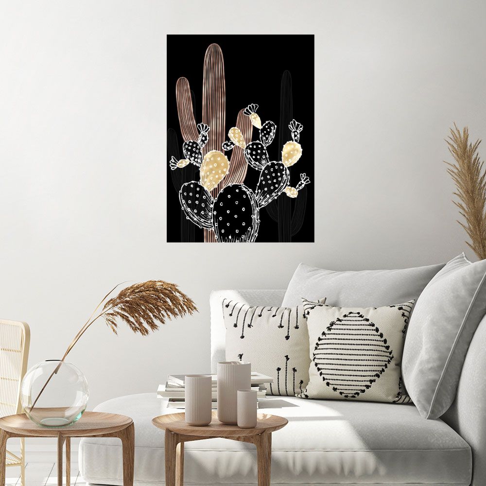 Affiche Cactus stylisés