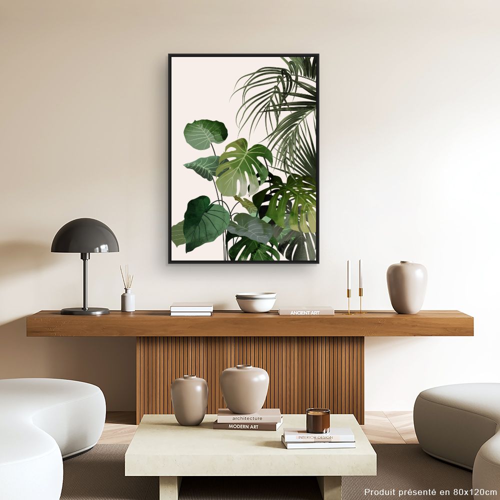 Tableau Feuilles tropicales exotiques