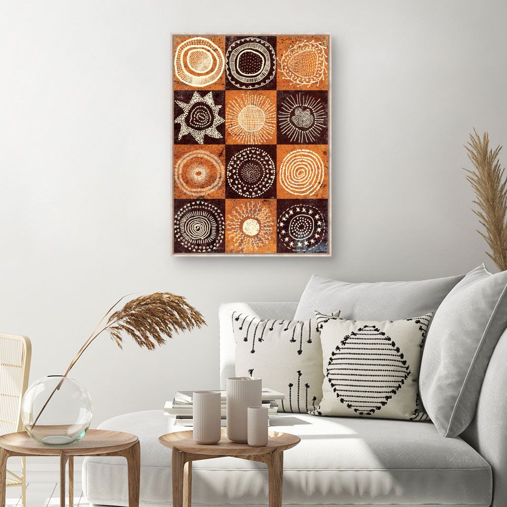 Tableau Cercles ethniques vibrants