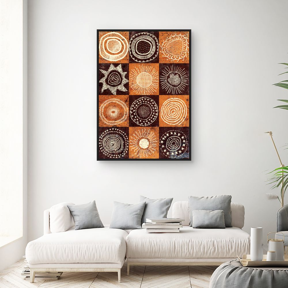 Tableau Cercles ethniques vibrants