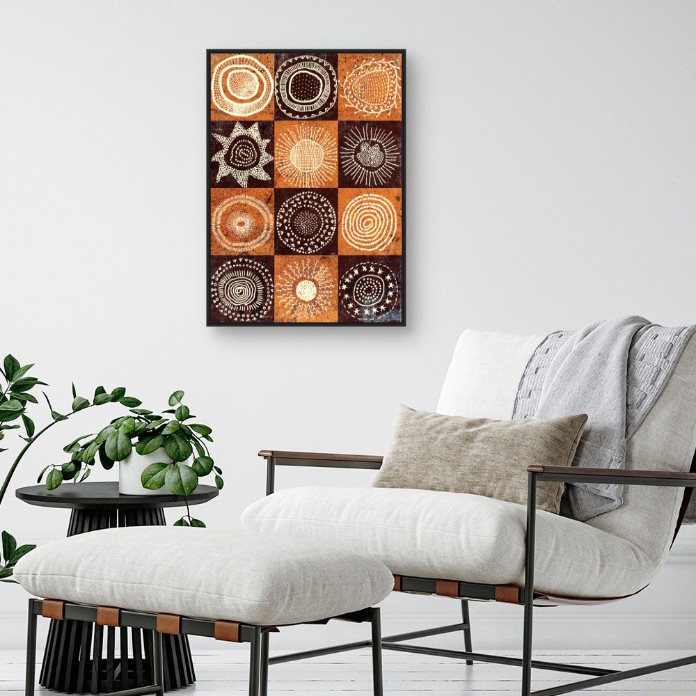 Tableau Cercles ethniques vibrants