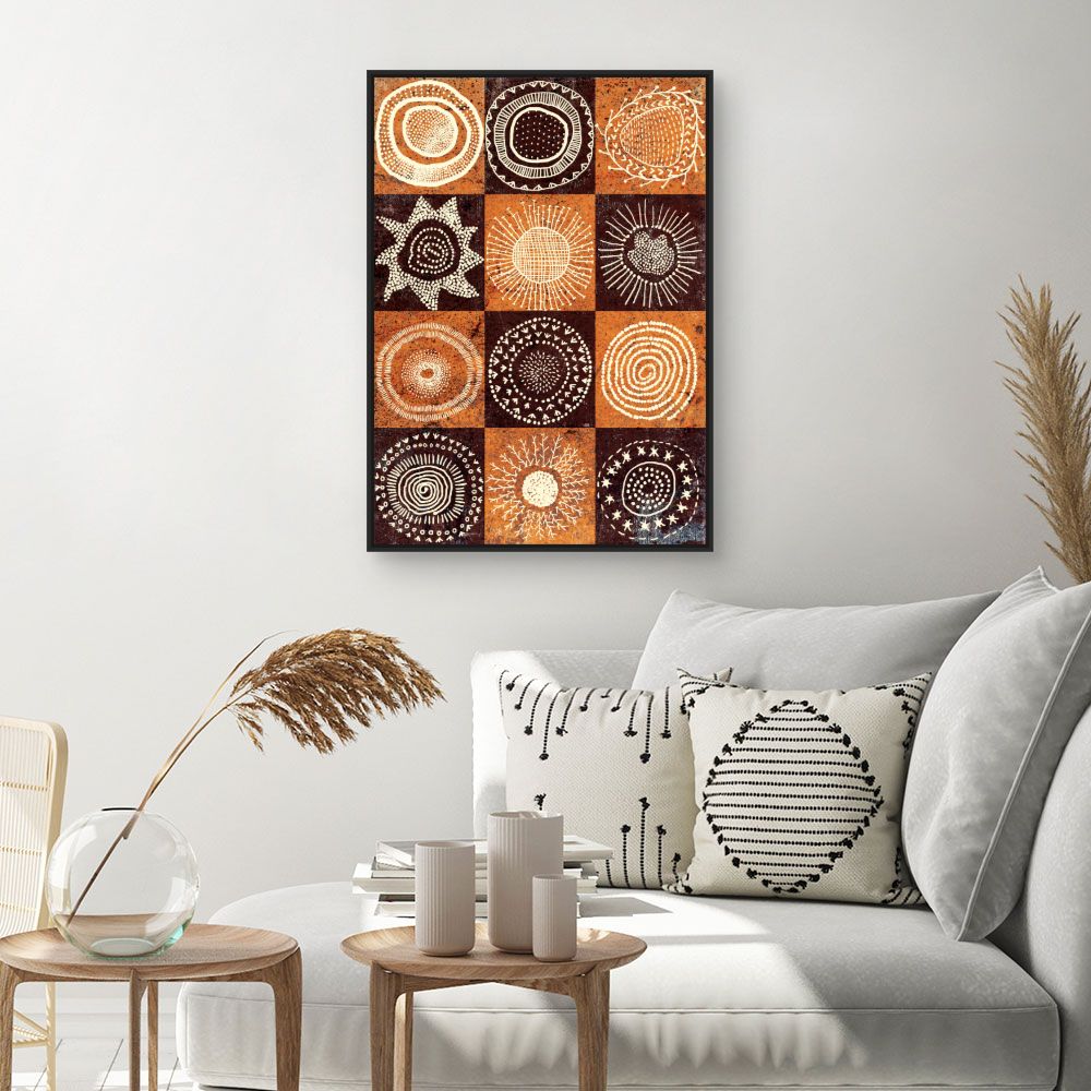 Tableau Cercles ethniques vibrants