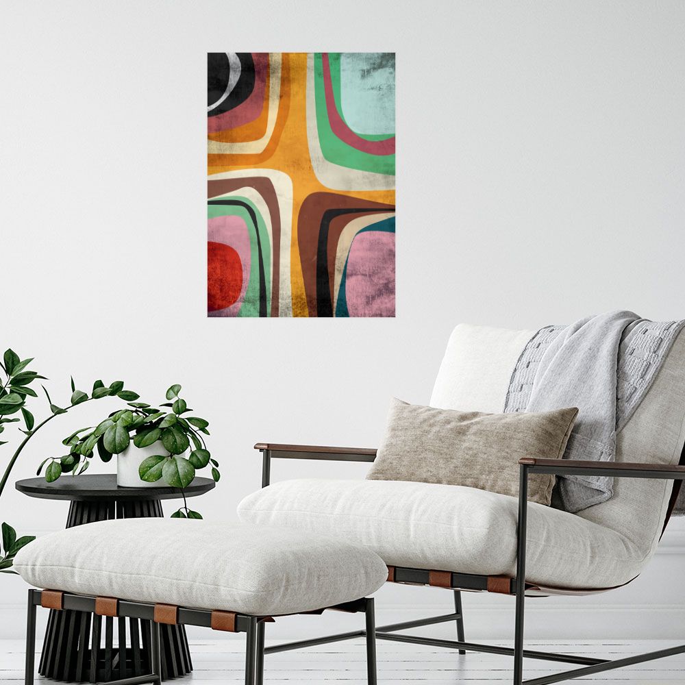 Affiche Formes rétro vibrantes