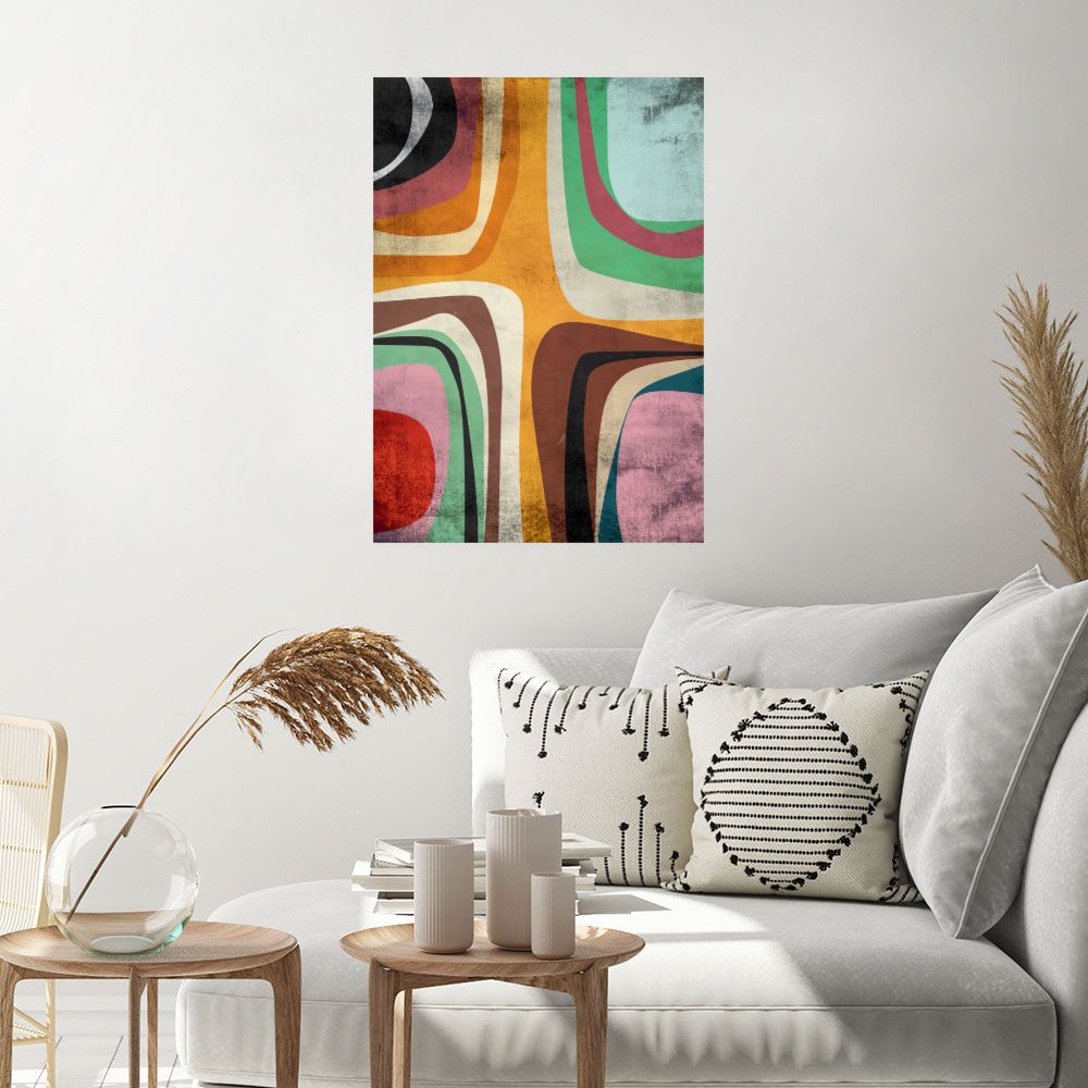 Affiche Formes rétro vibrantes