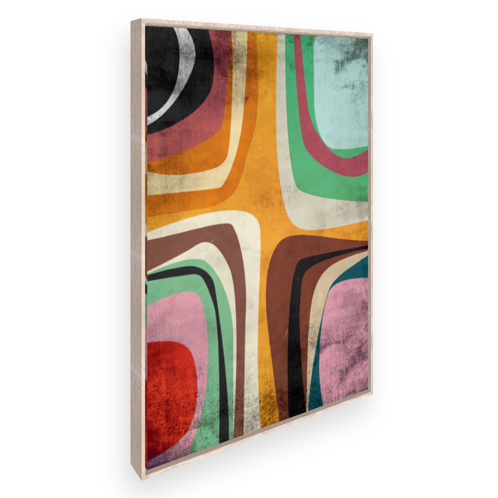 Toile Motifs rétro vibrants