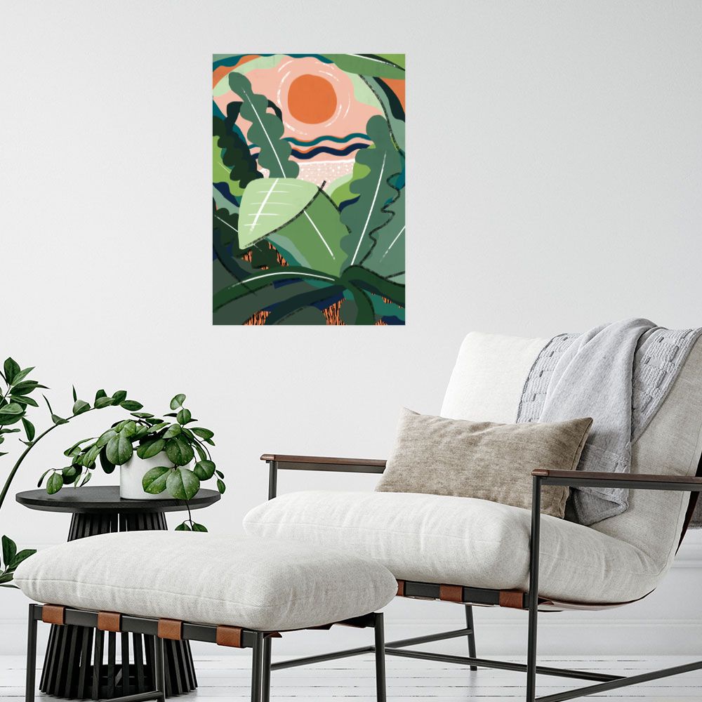 Affiche Feuillage exotique