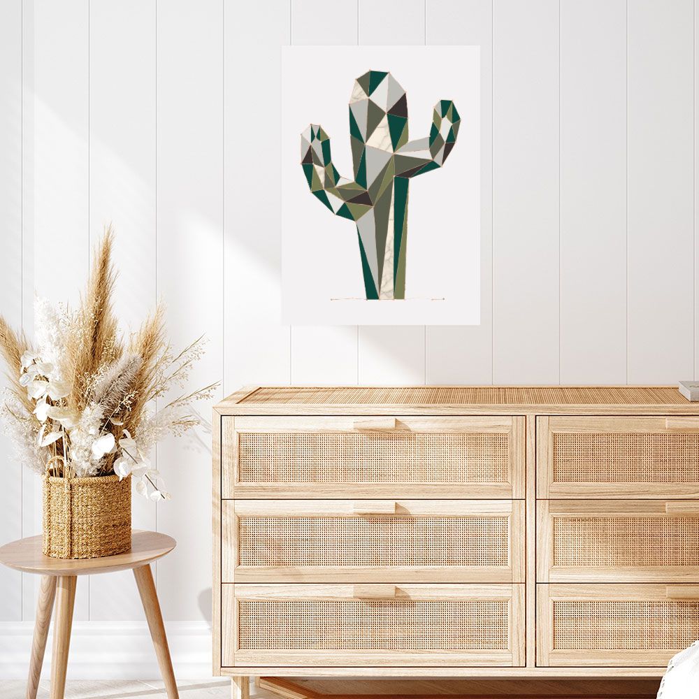 Affiche Cactus géométrique