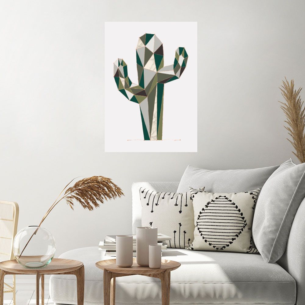 Affiche Cactus géométrique