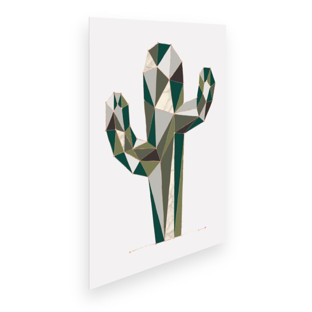 Affiche Cactus géométrique