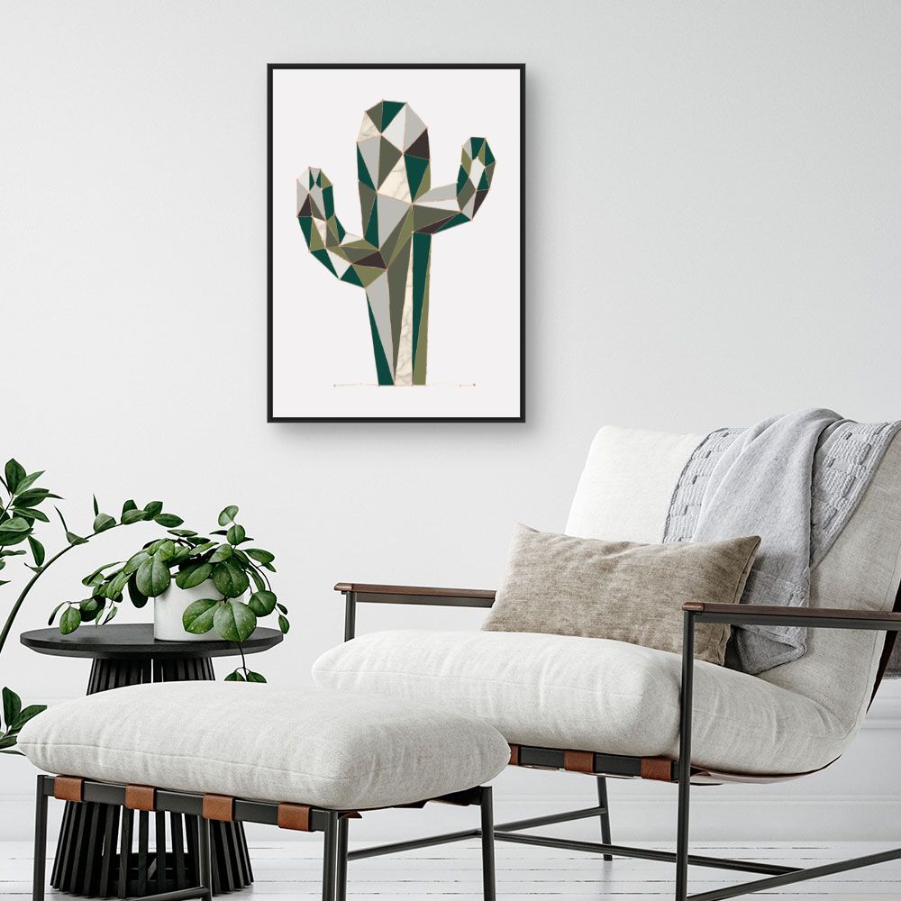 Tableau Cactus géométrique