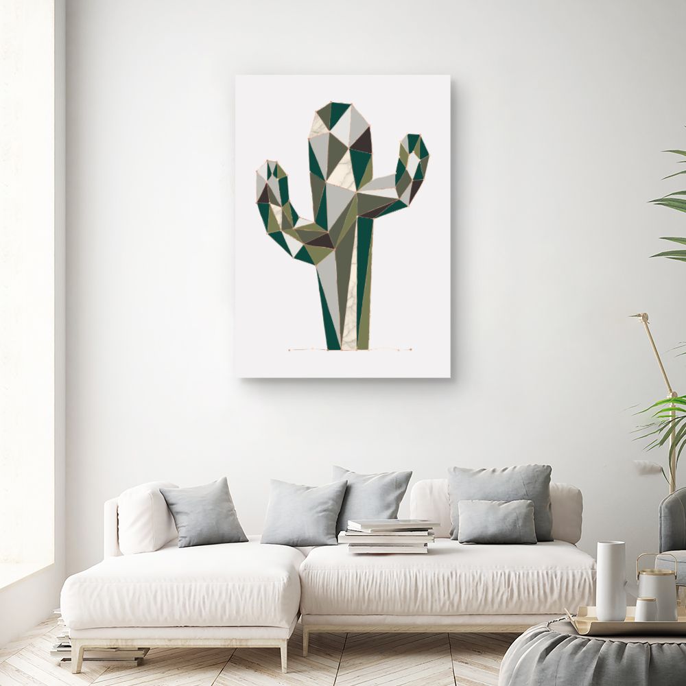 Tableau Cactus géométrique