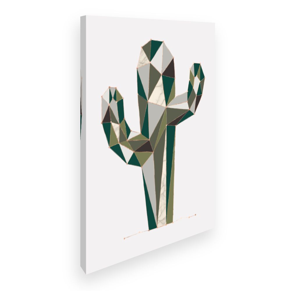 Toile Cactus géométrique
