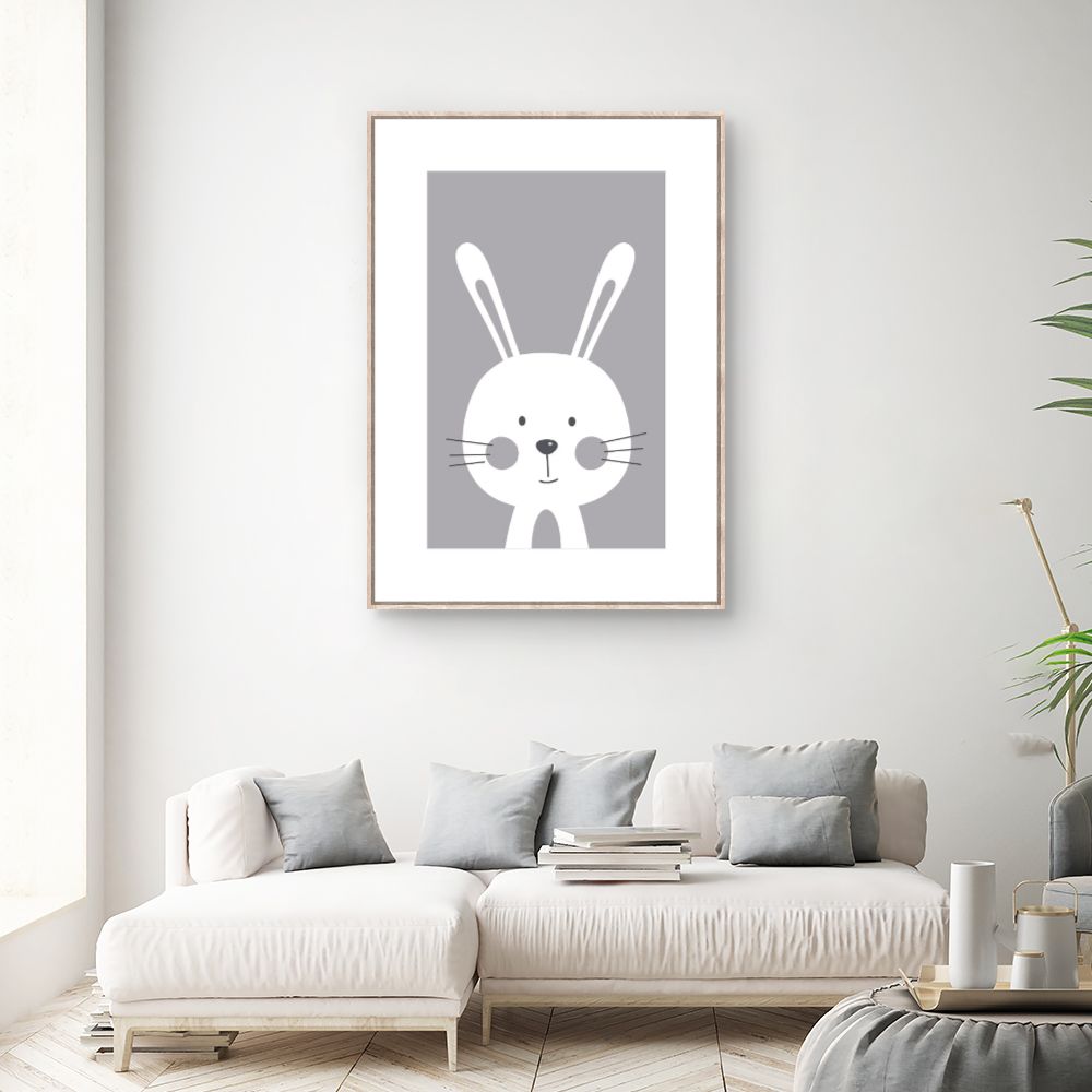 Tableau Lapin minimaliste