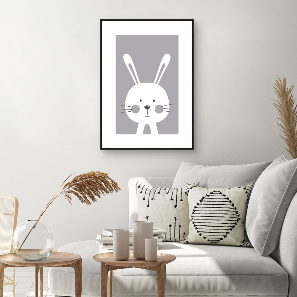 Tableau Lapin minimaliste