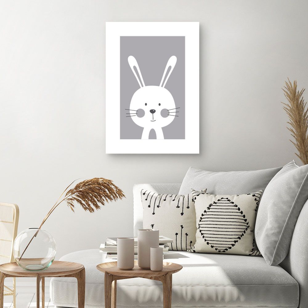 Tableau Lapin minimaliste
