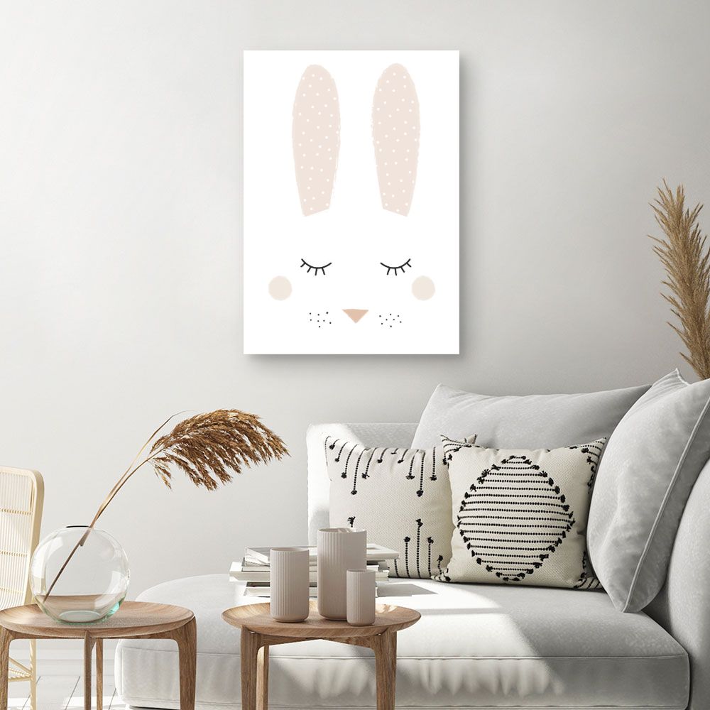 Tableau Lapin endormi doux