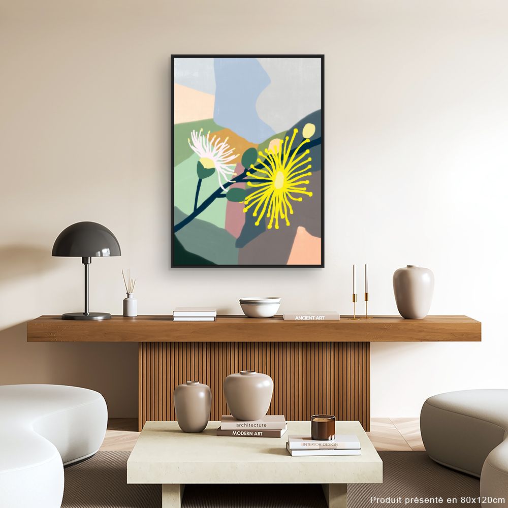 Tableau Fleurs abstraites