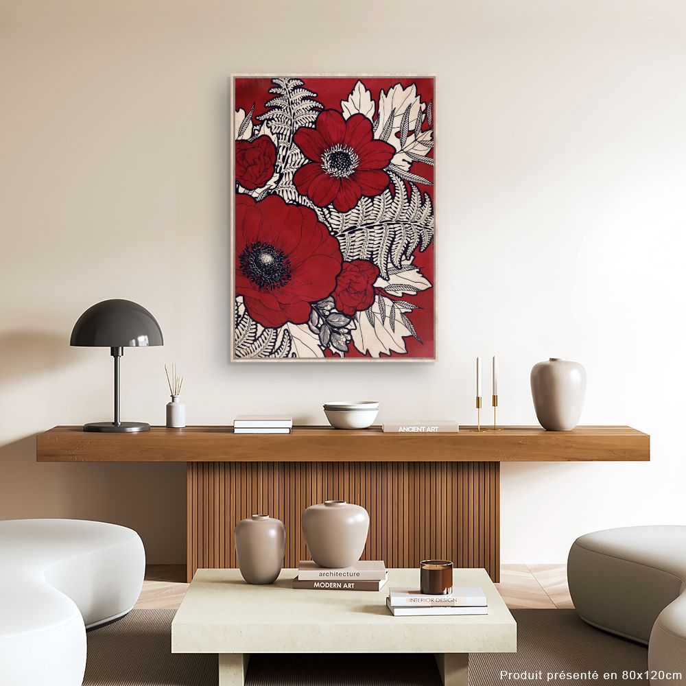 Tableau Fleurs et fougères
