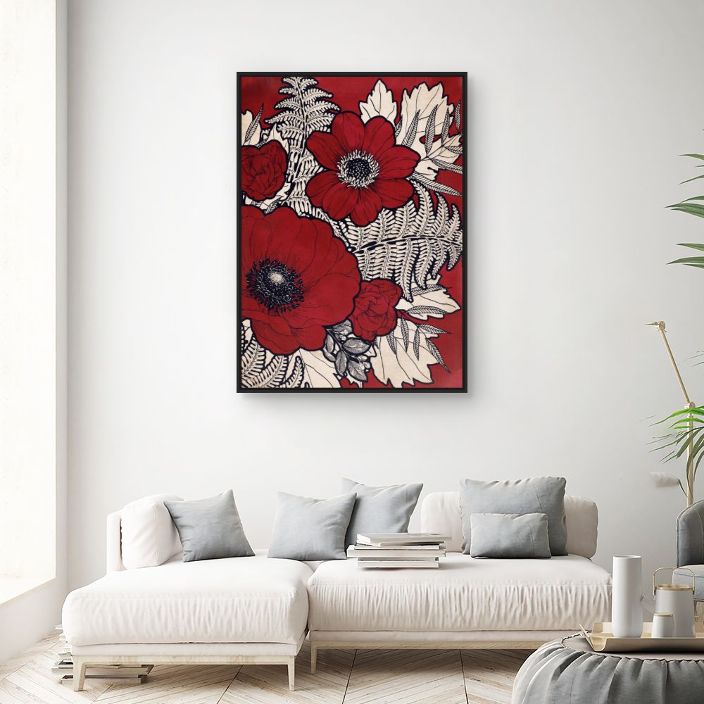 Tableau Fleurs et fougères