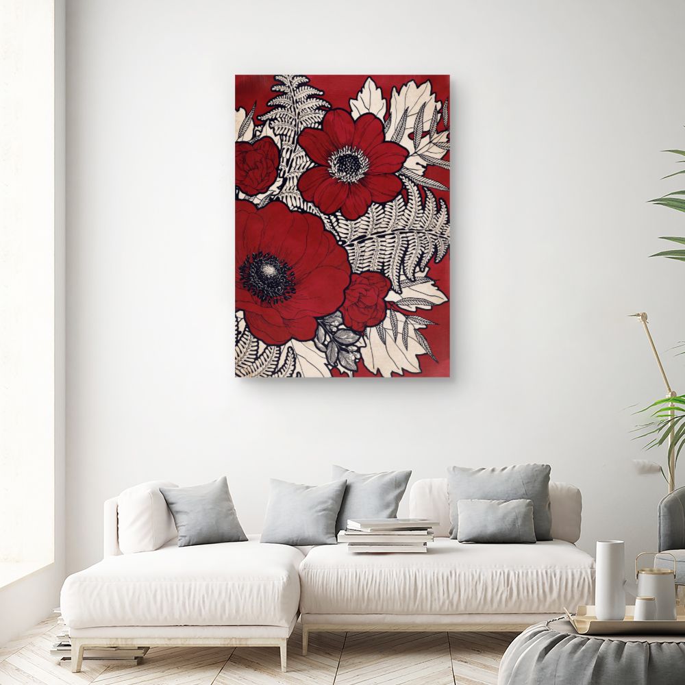 Tableau Fleurs et fougères