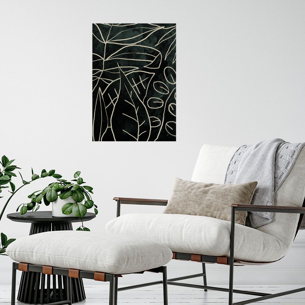 Affiche Lignes végétales élégantes
