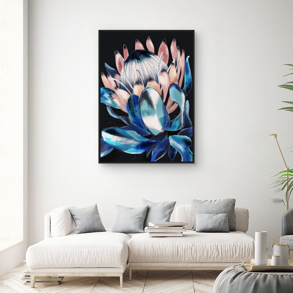 Tableau Fleur artistique vibrante