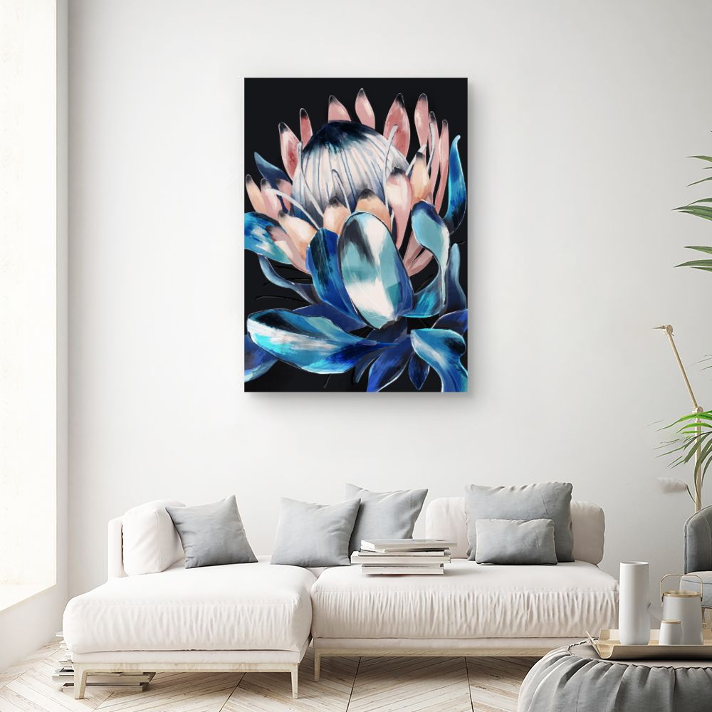 Tableau Fleur artistique vibrante