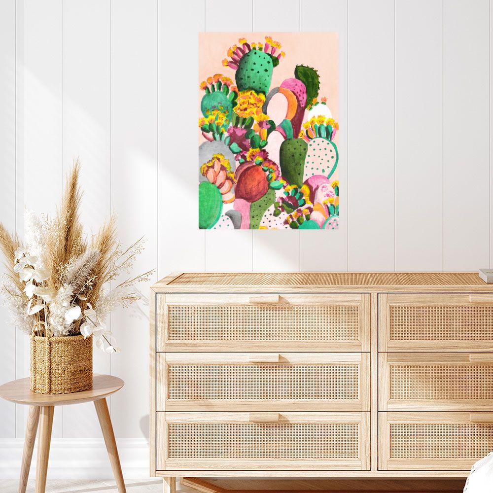 Affiche Cactus colorés