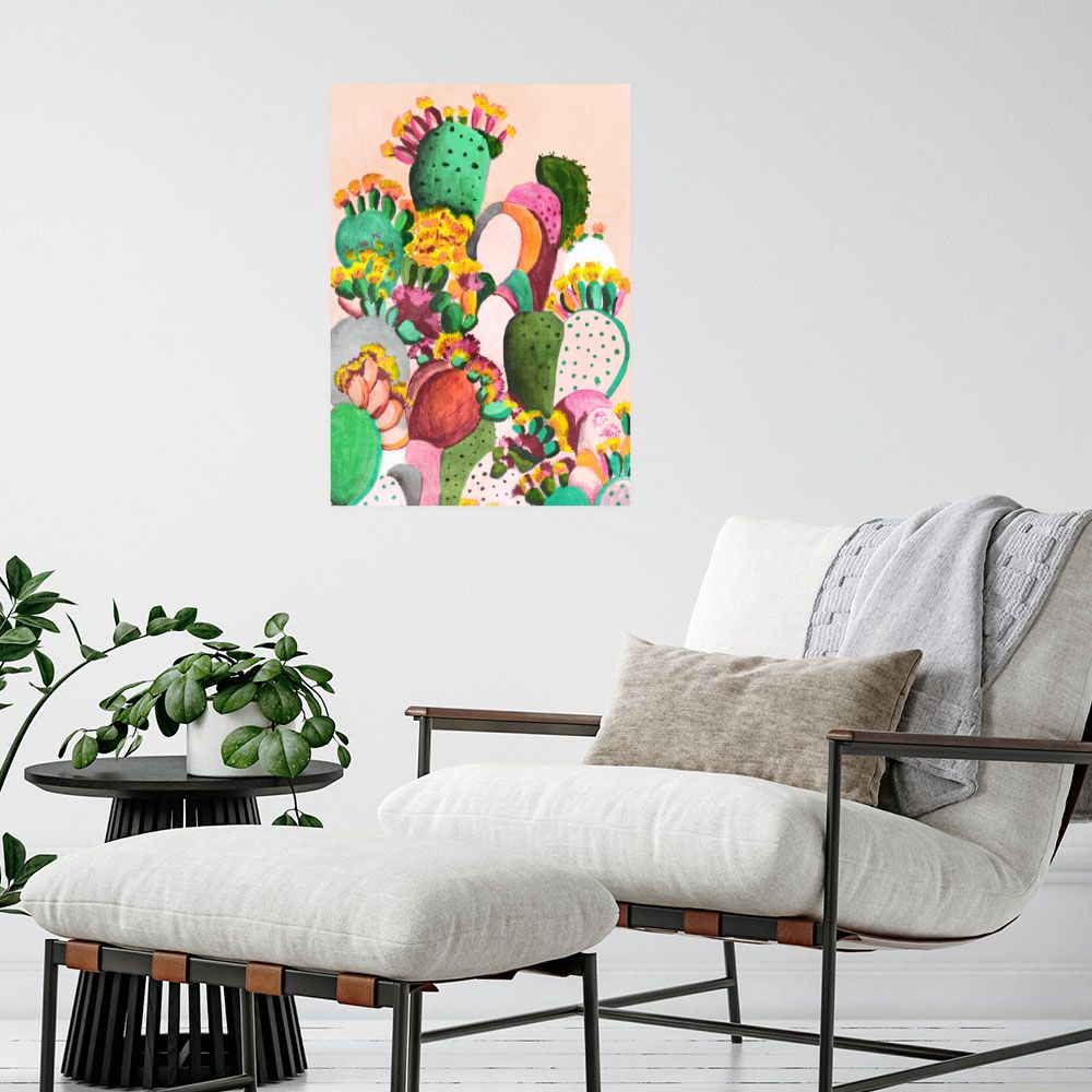 Affiche Cactus colorés