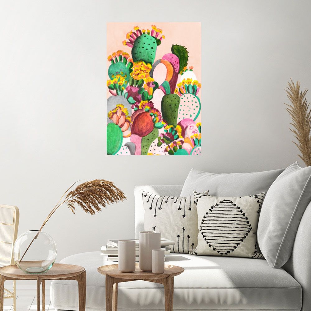 Affiche Cactus colorés