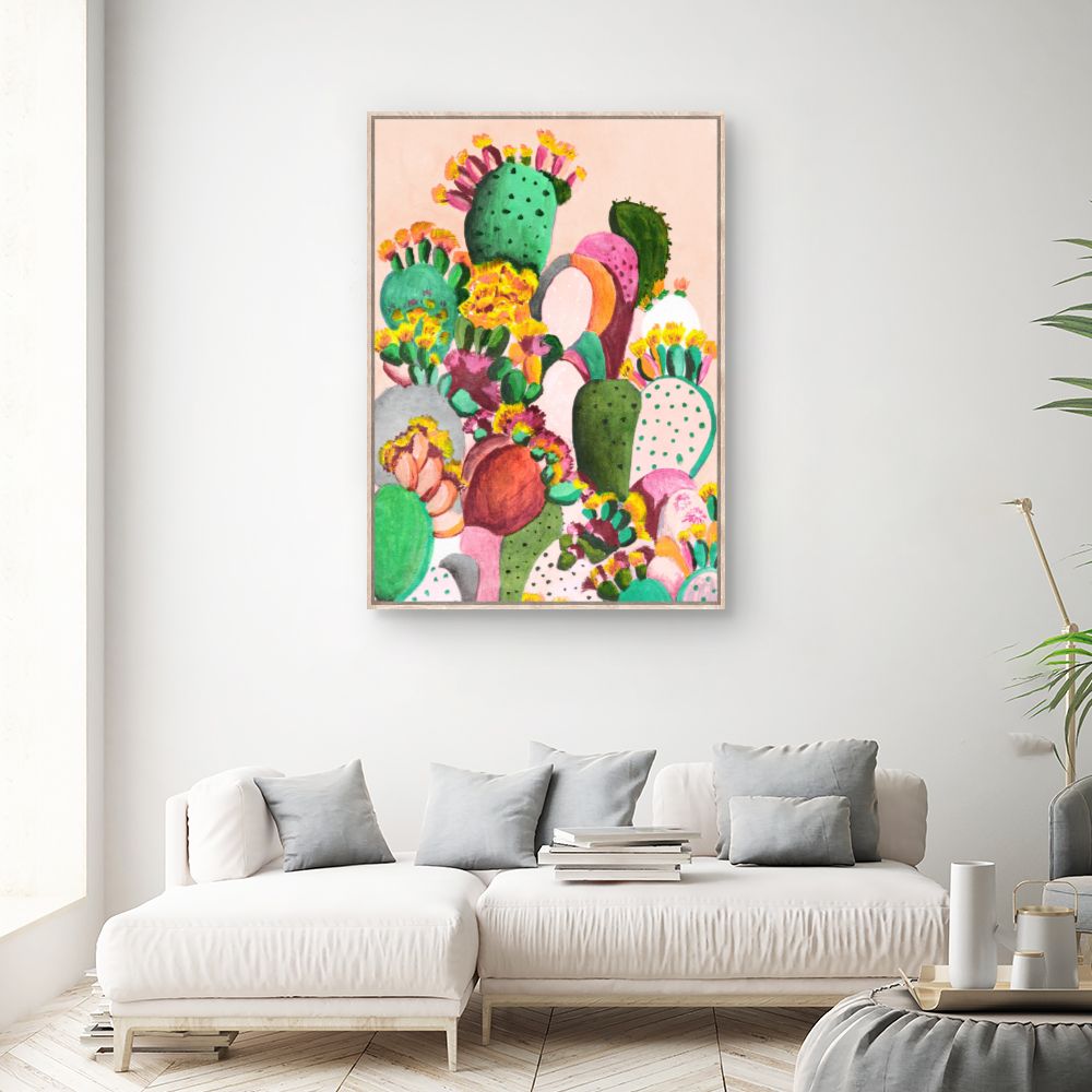 Tableau Cactus colorés