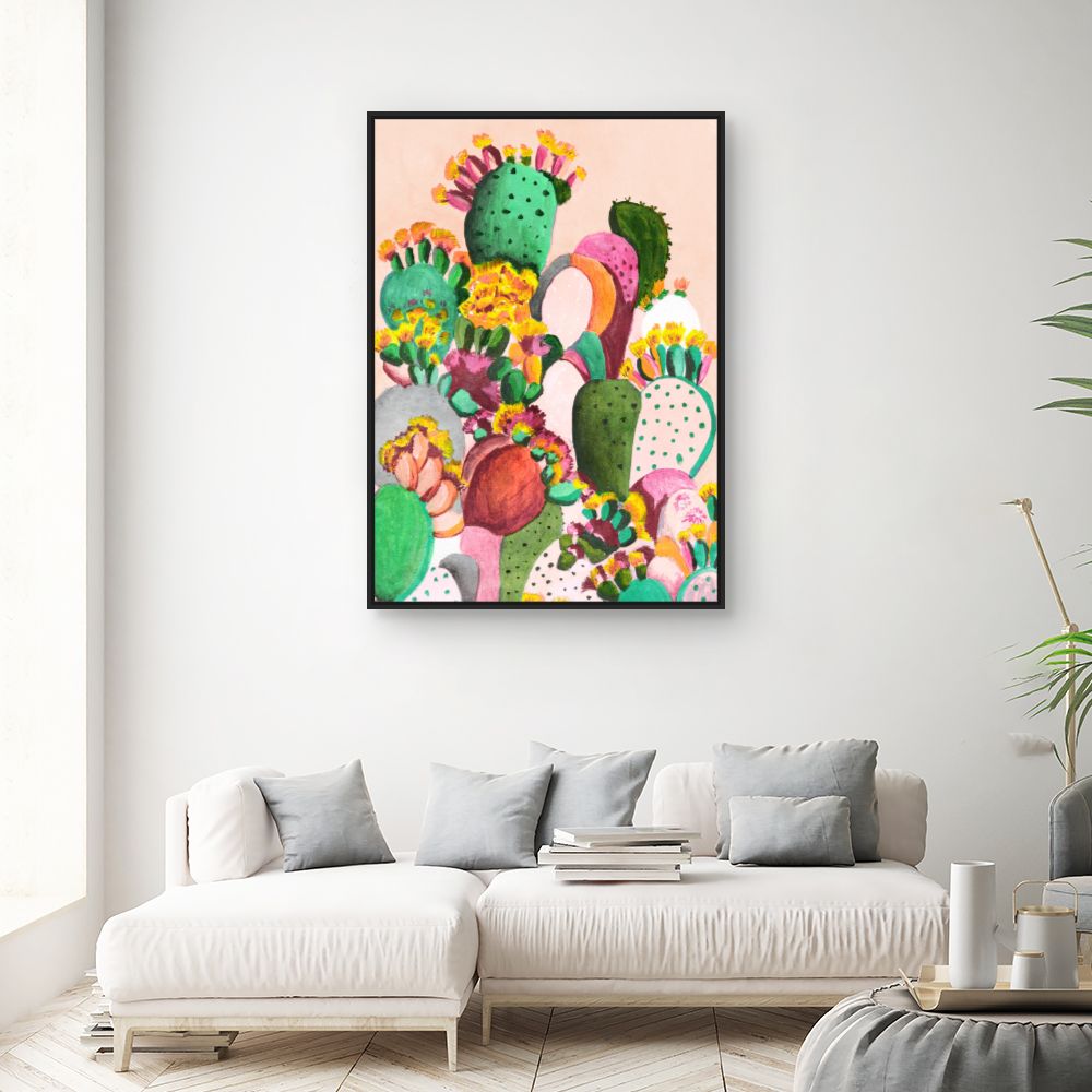 Tableau Cactus colorés
