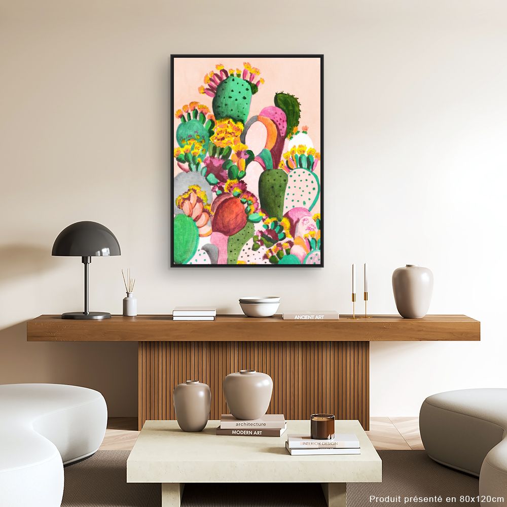Tableau Cactus colorés