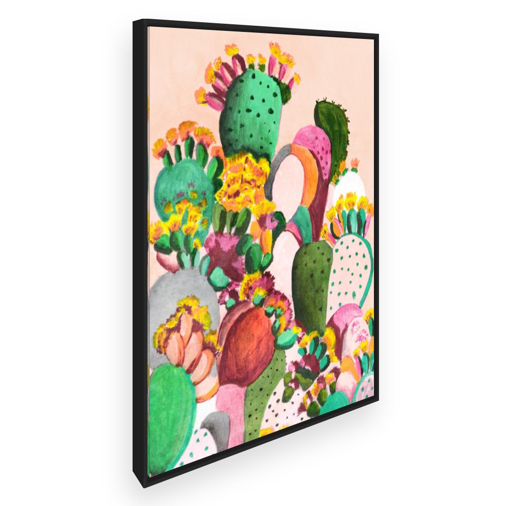 Toile Cactus colorés